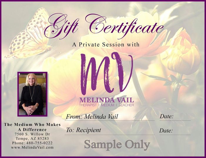 Melinda Vail Gift Certificate